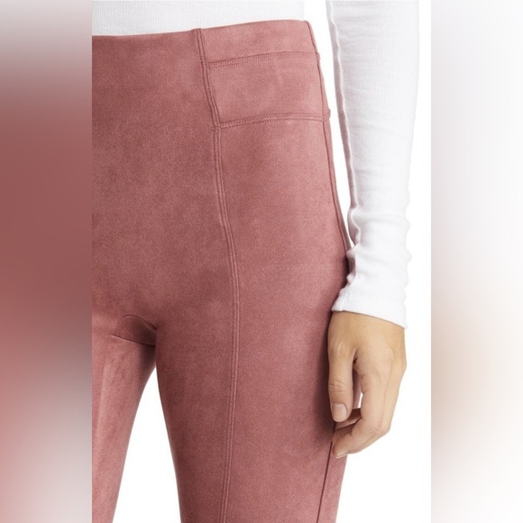 NEW Spanx Faux Suede Leggings Rich Rose Pink Petite Medium 20322Q NWT - Picture 4 of 11
